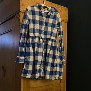Blue Checkered Kids Dress